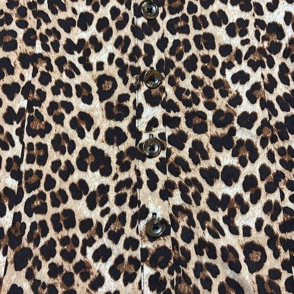Torrid sz 3 3x 22/24 Leopard cheetah leopard tunic Stretch v neck 3/4 sleeve - Picture 4 of 8